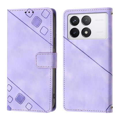 Skin Feel Embossed Leather Phone Case, For Xiaomi Redmi K70 / K70 Pro, For Xiaomi 13T, For Xiaomi Poco F5 5G/Redmi Note 12 Turbo, For Xiaomi Poco F5 Pro 5G/Redmi K60