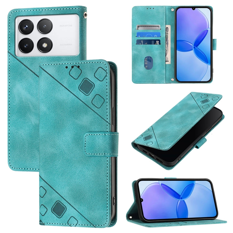 Skin Feel Embossed Leather Phone Case, For Xiaomi Redmi K70 / K70 Pro, For Xiaomi 13T, For Xiaomi Poco F5 5G/Redmi Note 12 Turbo, For Xiaomi Poco F5 Pro 5G/Redmi K60