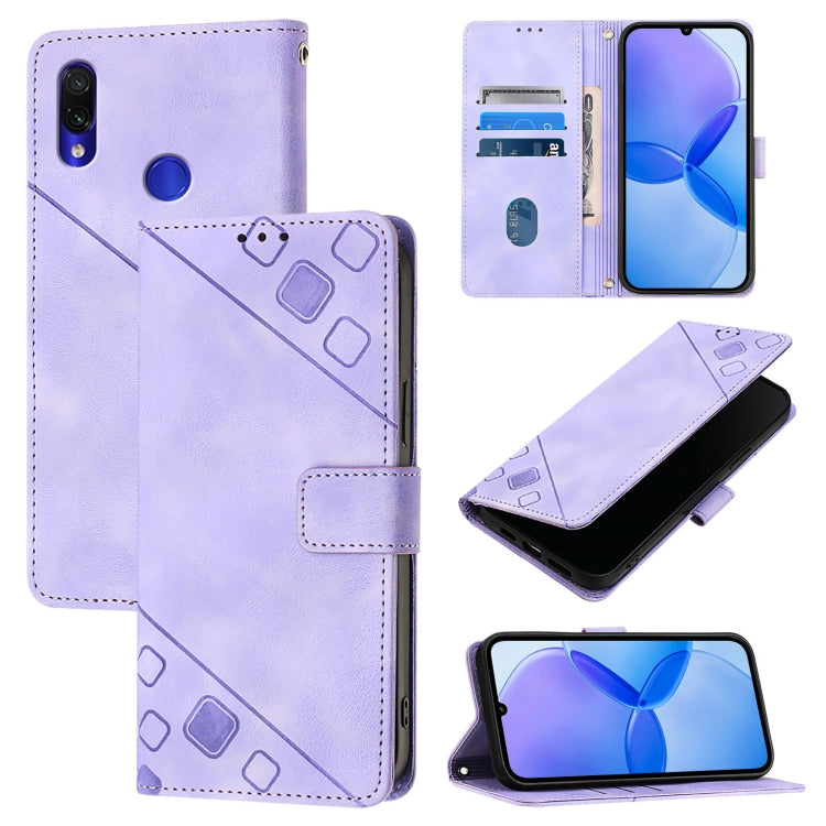 Skin Feel Embossed Leather Phone Case, For Xiaomi Redmi Note 8 Pro, For Xiaomi Mi CC9e / Mi A3, For Xiaomi Redmi Note 7 / Note 7 Pro, For Xiaomi Redmi 7
