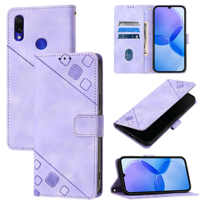 Skin Feel Embossed Leather Phone Case, For Xiaomi Redmi Note 8 Pro, For Xiaomi Mi CC9e / Mi A3, For Xiaomi Redmi Note 7 / Note 7 Pro, For Xiaomi Redmi 7