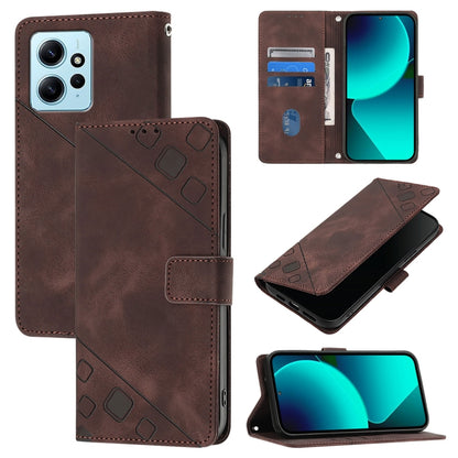 Skin Feel Embossed Leather Phone Case, For Xiaomi Redmi Note 12S 4G Global, For Xiaomi Poco C51 / A2+, For Xiaomi 13 Ultra, For Xiaomi Redmi Note 12 4G Global