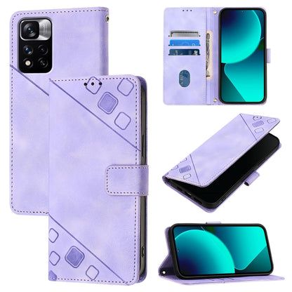 Skin Feel Embossed Leather Phone Case, For Xiaomi Civi 3, For Xiaomi Poco M5s / Redmi Note 11 SE India, For Xiaomi Poco X4 NFC 5G, For Xiaomi Redmi Note 11 Pro+ 5G EU