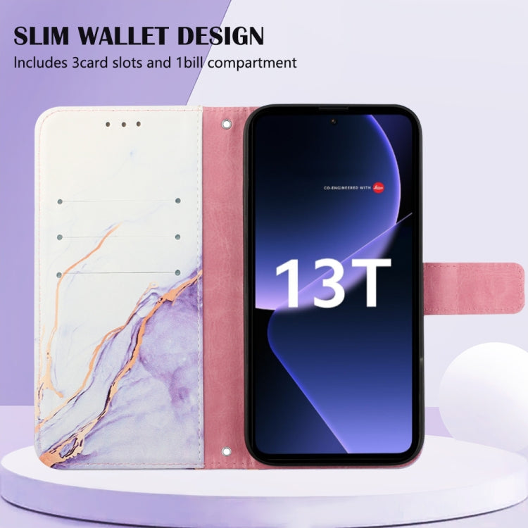 PT003 Marble Pattern Flip Leather Phone Case, For Xiaomi 13T, For Xiaomi Redmi Note 12S 4G Global, For Xiaomi Poco F5 5G/Redmi Note 12 Turbo, For Xiaomi Poco F5 Pro 5G/Redmi K60