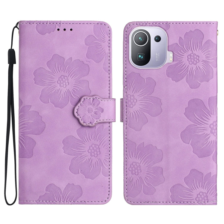 Flower Embossing Pattern Leather Phone Case, For Xiaomi Mi 10T 5G / 10T Pro 5G, For Xiaomi Mi 10T Lite 5G, For Xiaomi Mi 11 Lite, For Xiaomi Mi 11 Pro
