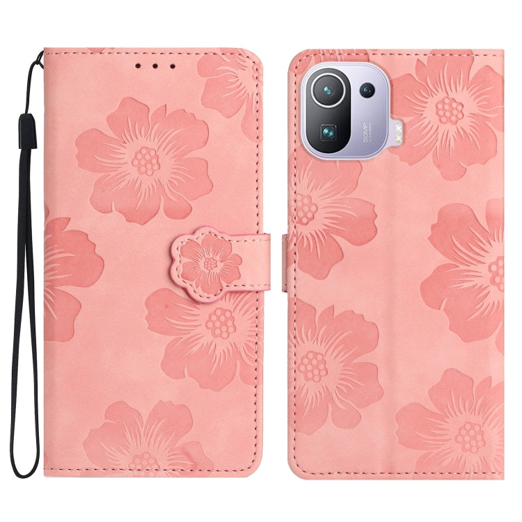 Flower Embossing Pattern Leather Phone Case, For Xiaomi Mi 10T 5G / 10T Pro 5G, For Xiaomi Mi 10T Lite 5G, For Xiaomi Mi 11 Lite, For Xiaomi Mi 11 Pro
