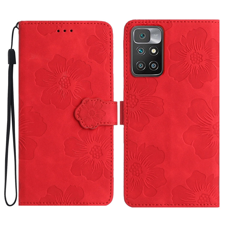 Flower Embossing Pattern Leather Phone Case, For Xiaomi Redmi 10, For Xiaomi Redmi 10 2022, For Xiaomi Redmi 10C, For Xiaomi Redmi A1