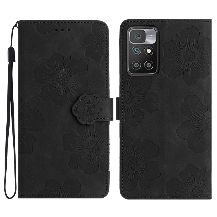 Flower Embossing Pattern Leather Phone Case, For Xiaomi Redmi 10, For Xiaomi Redmi 10 2022, For Xiaomi Redmi 10C, For Xiaomi Redmi A1