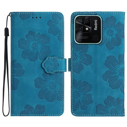 Flower Embossing Pattern Leather Phone Case, For Xiaomi Redmi 10, For Xiaomi Redmi 10 2022, For Xiaomi Redmi 10C, For Xiaomi Redmi A1