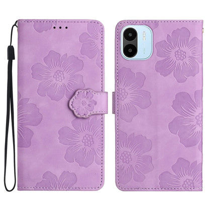 Flower Embossing Pattern Leather Phone Case, For Xiaomi Redmi 10, For Xiaomi Redmi 10 2022, For Xiaomi Redmi 10C, For Xiaomi Redmi A1