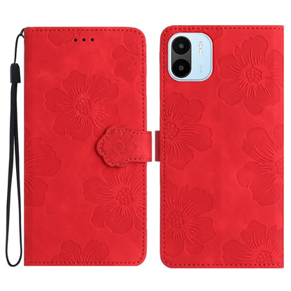 Flower Embossing Pattern Leather Phone Case, For Xiaomi Redmi 10, For Xiaomi Redmi 10 2022, For Xiaomi Redmi 10C, For Xiaomi Redmi A1