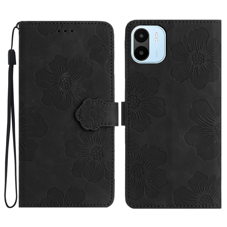 Flower Embossing Pattern Leather Phone Case, For Xiaomi Redmi 10, For Xiaomi Redmi 10 2022, For Xiaomi Redmi 10C, For Xiaomi Redmi A1