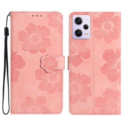 Flower Embossing Pattern Leather Phone Case, For Xiaomi Redmi Note 12 5G, For Xiaomi Redmi Note 12 Pro 5G, For Xiaomi Redmi Note 12S