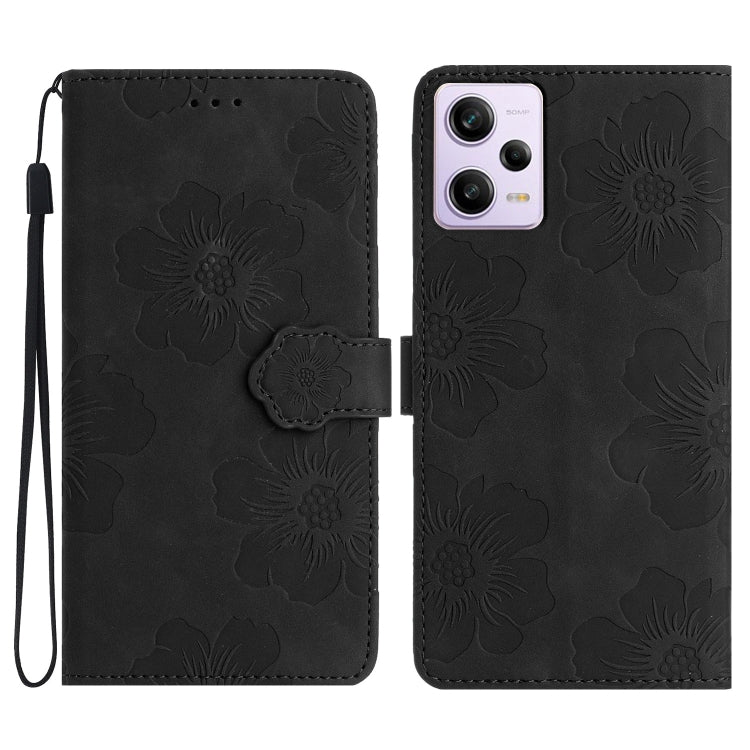 Flower Embossing Pattern Leather Phone Case, For Xiaomi Redmi Note 12 5G, For Xiaomi Redmi Note 12 Pro 5G, For Xiaomi Redmi Note 12S