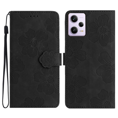 Flower Embossing Pattern Leather Phone Case, For Xiaomi Redmi Note 12 5G, For Xiaomi Redmi Note 12 Pro 5G, For Xiaomi Redmi Note 12S