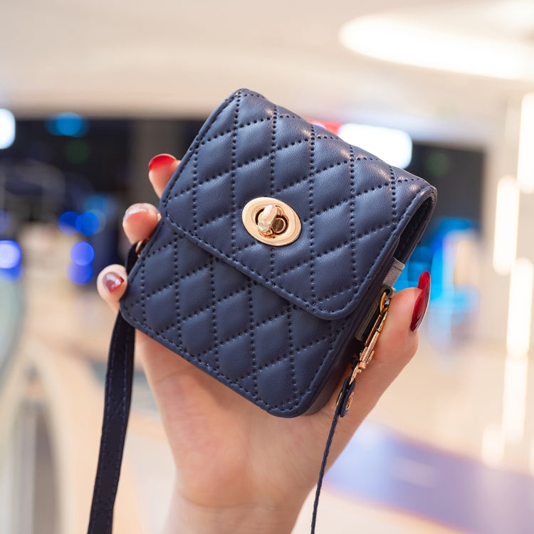 BFB03 Diamond Lattice Magnetic Leather Phone Case, For OPPO Find N2 Flip