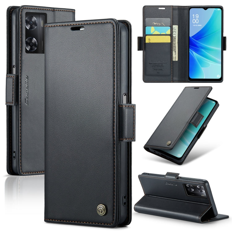 CaseMe 023 Butterfly Buckle Litchi Texture RFID Anti-theft Leather Phone Case, For OPPO Reno8 T 4G, For OPPO A57 4G Global/A57s 4G Global, For OPPO Reno10 5G Global／Reno10 Pro Global, For OPPO A77 4G Global / A57e 4G