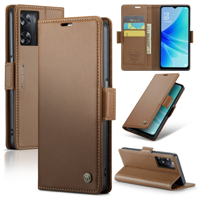 CaseMe 023 Butterfly Buckle Litchi Texture RFID Anti-theft Leather Phone Case, For OPPO Reno8 T 4G, For OPPO A57 4G Global/A57s 4G Global, For OPPO Reno10 5G Global／Reno10 Pro Global, For OPPO A77 4G Global / A57e 4G