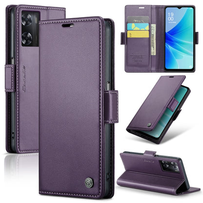CaseMe 023 Butterfly Buckle Litchi Texture RFID Anti-theft Leather Phone Case, For OPPO Reno8 T 4G, For OPPO A57 4G Global/A57s 4G Global, For OPPO Reno10 5G Global／Reno10 Pro Global, For OPPO A77 4G Global / A57e 4G