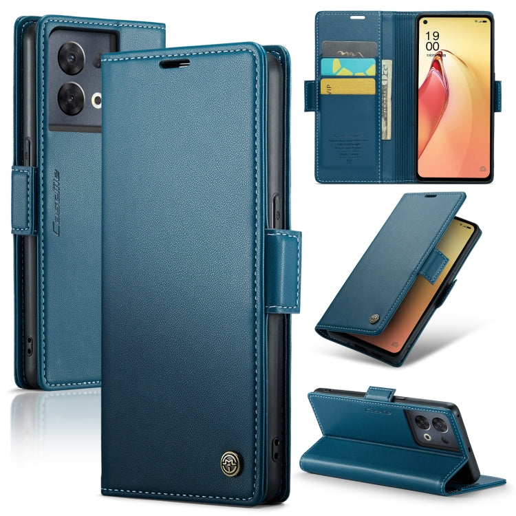 CaseMe 023 Butterfly Buckle Litchi Texture RFID Anti-theft Leather Phone Case, For OPPO A78 4G, For OPPO A77s, For OPPO Reno8 Pro 5G Global, For OPPO Reno7 Z Global/Reno7 Lite Global
