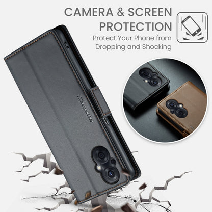 CaseMe 023 Butterfly Buckle Litchi Texture RFID Anti-theft Leather Phone Case, For OPPO Reno8 Lite Global, For OPPO Reno7 4G Indonesia/F21 Pro 4G/Reno8 4G, For OPPO F21 Pro 5G Globa/Reno8 Z Global, For OPPO Reno8 T 5G/A1 Pro 5G