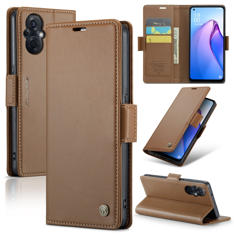 CaseMe 023 Butterfly Buckle Litchi Texture RFID Anti-theft Leather Phone Case, For OPPO Reno8 Lite Global, For OPPO Reno7 4G Indonesia/F21 Pro 4G/Reno8 4G, For OPPO F21 Pro 5G Globa/Reno8 Z Global, For OPPO Reno8 T 5G/A1 Pro 5G