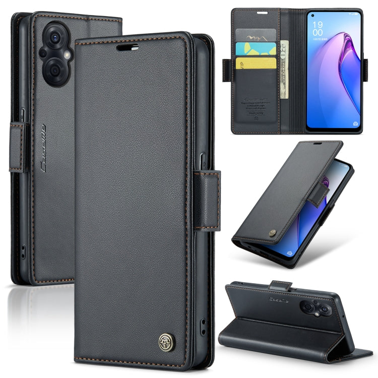 CaseMe 023 Butterfly Buckle Litchi Texture RFID Anti-theft Leather Phone Case, For OPPO Reno8 Lite Global, For OPPO Reno7 4G Indonesia/F21 Pro 4G/Reno8 4G, For OPPO F21 Pro 5G Globa/Reno8 Z Global, For OPPO Reno8 T 5G/A1 Pro 5G