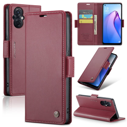 CaseMe 023 Butterfly Buckle Litchi Texture RFID Anti-theft Leather Phone Case, For OPPO Reno8 Lite Global, For OPPO Reno7 4G Indonesia/F21 Pro 4G/Reno8 4G, For OPPO F21 Pro 5G Globa/Reno8 Z Global, For OPPO Reno8 T 5G/A1 Pro 5G