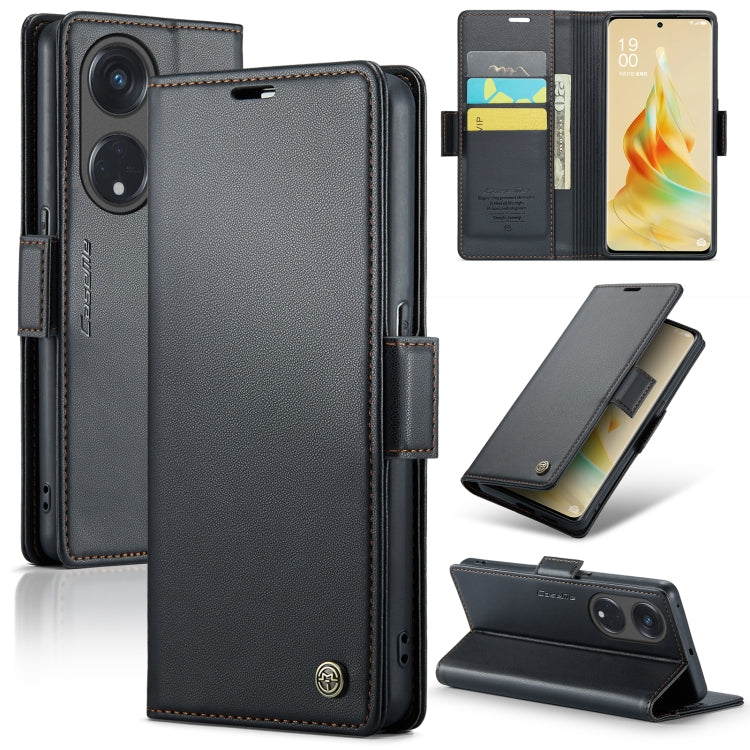 CaseMe 023 Butterfly Buckle Litchi Texture RFID Anti-theft Leather Phone Case, For OPPO Reno8 Lite Global, For OPPO Reno7 4G Indonesia/F21 Pro 4G/Reno8 4G, For OPPO F21 Pro 5G Globa/Reno8 Z Global, For OPPO Reno8 T 5G/A1 Pro 5G
