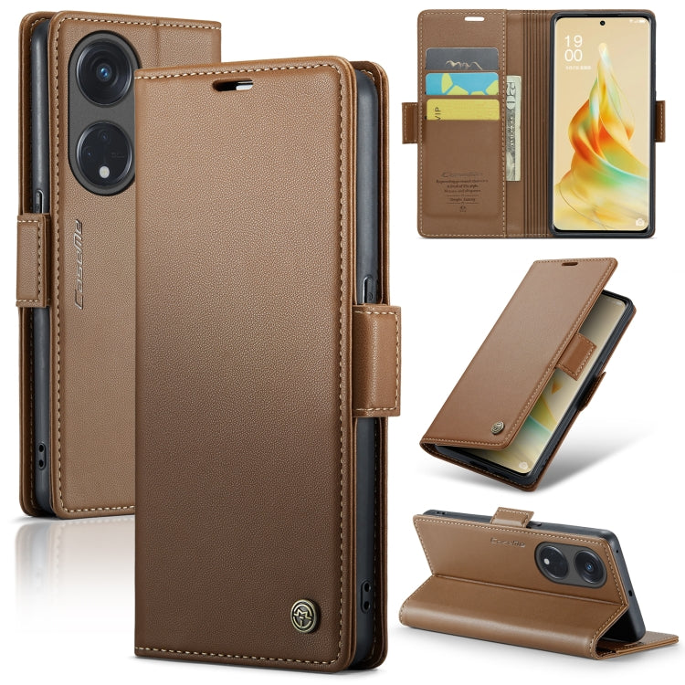 CaseMe 023 Butterfly Buckle Litchi Texture RFID Anti-theft Leather Phone Case, For OPPO Reno8 Lite Global, For OPPO Reno7 4G Indonesia/F21 Pro 4G/Reno8 4G, For OPPO F21 Pro 5G Globa/Reno8 Z Global, For OPPO Reno8 T 5G/A1 Pro 5G