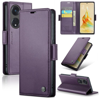CaseMe 023 Butterfly Buckle Litchi Texture RFID Anti-theft Leather Phone Case, For OPPO Reno8 Lite Global, For OPPO Reno7 4G Indonesia/F21 Pro 4G/Reno8 4G, For OPPO F21 Pro 5G Globa/Reno8 Z Global, For OPPO Reno8 T 5G/A1 Pro 5G