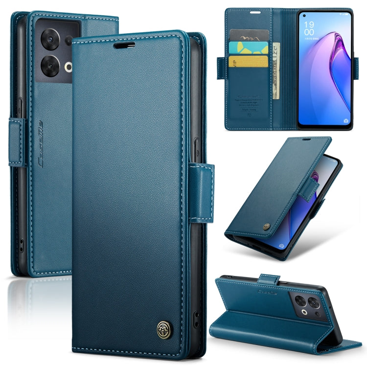 CaseMe 023 Butterfly Buckle Litchi Texture RFID Anti-theft Leather Phone Case, For OPPO Reno8 5G Global, For OPPO A96 4G Global/A36 4G/K10 4G/A76 4G
