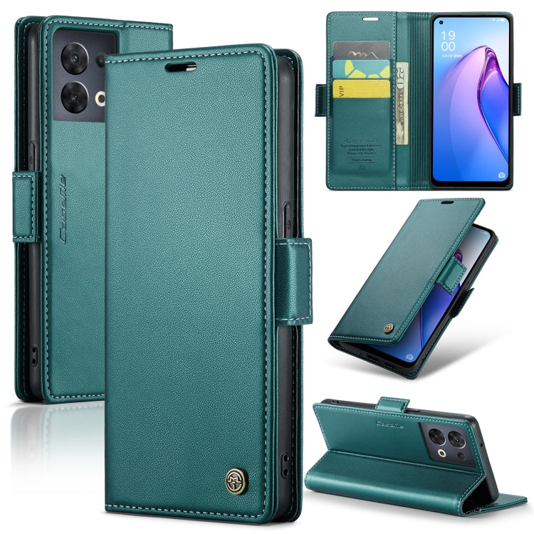 CaseMe 023 Butterfly Buckle Litchi Texture RFID Anti-theft Leather Phone Case, For OPPO Reno8 5G Global, For OPPO A96 4G Global/A36 4G/K10 4G/A76 4G