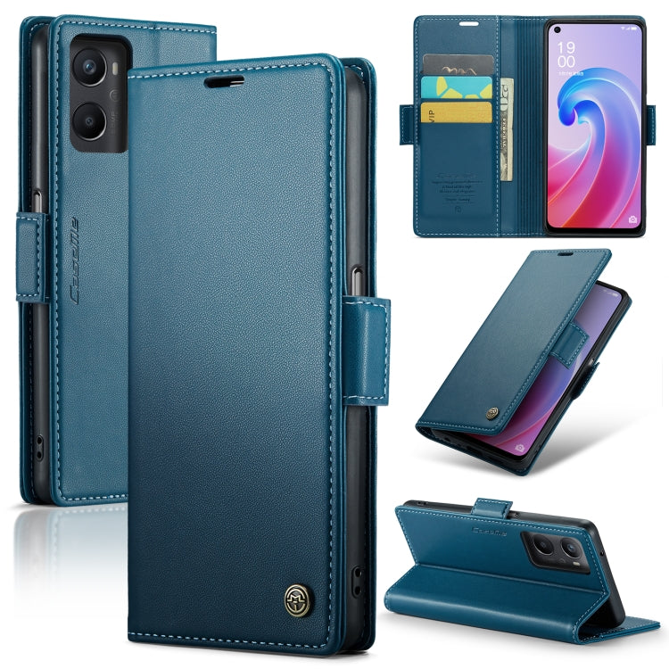 CaseMe 023 Butterfly Buckle Litchi Texture RFID Anti-theft Leather Phone Case, For OPPO Reno8 5G Global, For OPPO A96 4G Global/A36 4G/K10 4G/A76 4G