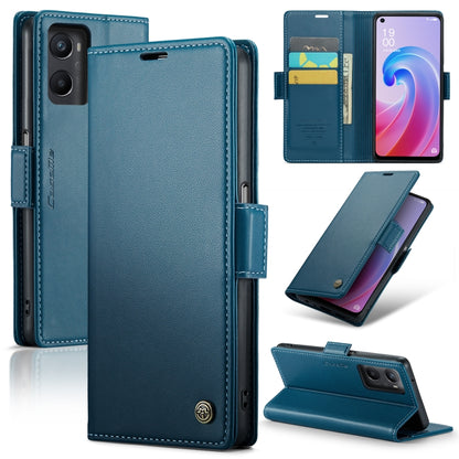 CaseMe 023 Butterfly Buckle Litchi Texture RFID Anti-theft Leather Phone Case, For OPPO Reno8 5G Global, For OPPO A96 4G Global/A36 4G/K10 4G/A76 4G
