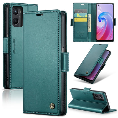 CaseMe 023 Butterfly Buckle Litchi Texture RFID Anti-theft Leather Phone Case, For OPPO Reno8 5G Global, For OPPO A96 4G Global/A36 4G/K10 4G/A76 4G