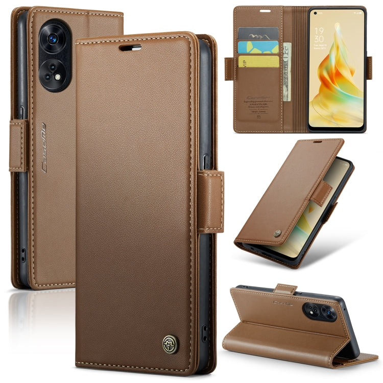 CaseMe 023 Butterfly Buckle Litchi Texture RFID Anti-theft Leather Phone Case, For OPPO Reno8 T 4G, For OPPO A57 4G Global/A57s 4G Global, For OPPO Reno10 5G Global／Reno10 Pro Global, For OPPO A77 4G Global / A57e 4G
