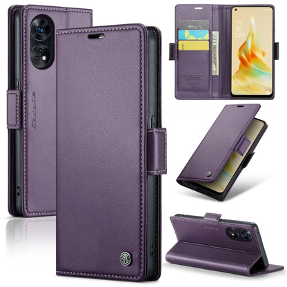 CaseMe 023 Butterfly Buckle Litchi Texture RFID Anti-theft Leather Phone Case, For OPPO Reno8 T 4G, For OPPO A57 4G Global/A57s 4G Global, For OPPO Reno10 5G Global／Reno10 Pro Global, For OPPO A77 4G Global / A57e 4G