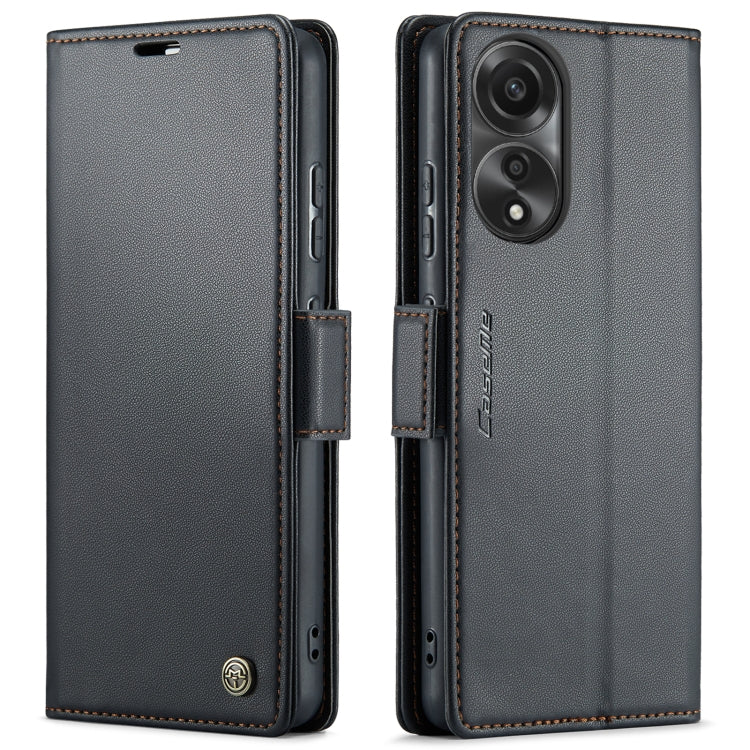 CaseMe 023 Butterfly Buckle Litchi Texture RFID Anti-theft Leather Phone Case, For OPPO A78 4G, For OPPO A77s, For OPPO Reno8 Pro 5G Global, For OPPO Reno7 Z Global/Reno7 Lite Global