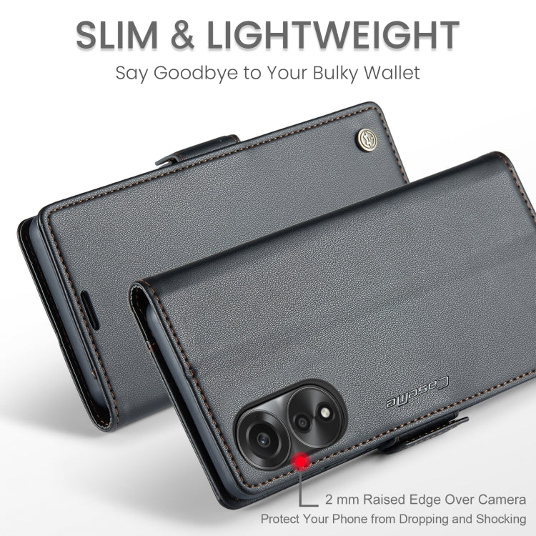CaseMe 023 Butterfly Buckle Litchi Texture RFID Anti-theft Leather Phone Case, For OPPO A78 4G, For OPPO A77s, For OPPO Reno8 Pro 5G Global, For OPPO Reno7 Z Global/Reno7 Lite Global