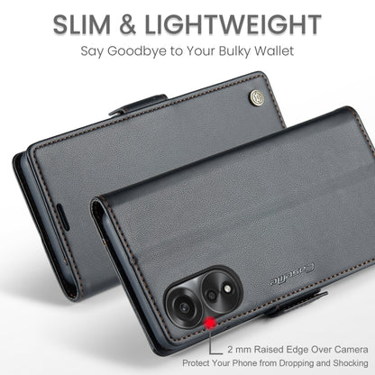 CaseMe 023 Butterfly Buckle Litchi Texture RFID Anti-theft Leather Phone Case, For OPPO A78 4G, For OPPO A77s, For OPPO Reno8 Pro 5G Global, For OPPO Reno7 Z Global/Reno7 Lite Global