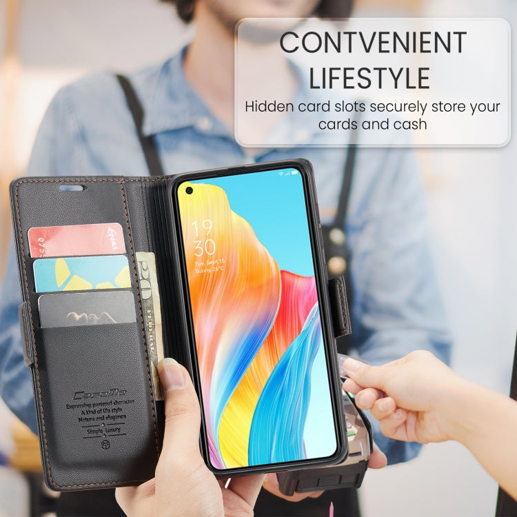 CaseMe 023 Butterfly Buckle Litchi Texture RFID Anti-theft Leather Phone Case, For OPPO A78 4G, For OPPO A77s, For OPPO Reno8 Pro 5G Global, For OPPO Reno7 Z Global/Reno7 Lite Global