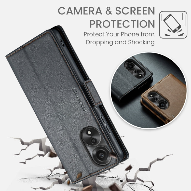CaseMe 023 Butterfly Buckle Litchi Texture RFID Anti-theft Leather Phone Case, For OPPO A78 4G, For OPPO A77s, For OPPO Reno8 Pro 5G Global, For OPPO Reno7 Z Global/Reno7 Lite Global