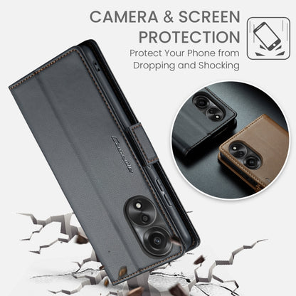 CaseMe 023 Butterfly Buckle Litchi Texture RFID Anti-theft Leather Phone Case, For OPPO A78 4G, For OPPO A77s, For OPPO Reno8 Pro 5G Global, For OPPO Reno7 Z Global/Reno7 Lite Global