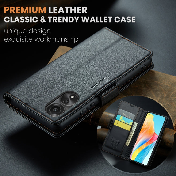 CaseMe 023 Butterfly Buckle Litchi Texture RFID Anti-theft Leather Phone Case, For OPPO A78 4G, For OPPO A77s, For OPPO Reno8 Pro 5G Global, For OPPO Reno7 Z Global/Reno7 Lite Global