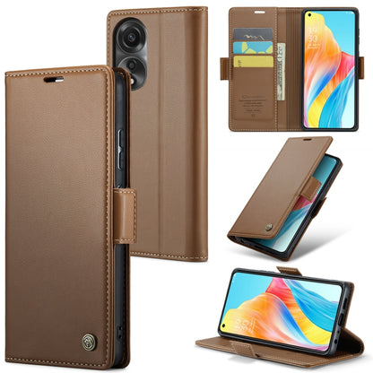 CaseMe 023 Butterfly Buckle Litchi Texture RFID Anti-theft Leather Phone Case, For OPPO A78 4G, For OPPO A77s, For OPPO Reno8 Pro 5G Global, For OPPO Reno7 Z Global/Reno7 Lite Global