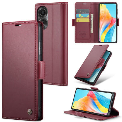 CaseMe 023 Butterfly Buckle Litchi Texture RFID Anti-theft Leather Phone Case, For OPPO A78 4G, For OPPO A77s, For OPPO Reno8 Pro 5G Global, For OPPO Reno7 Z Global/Reno7 Lite Global