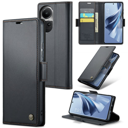 CaseMe 023 Butterfly Buckle Litchi Texture RFID Anti-theft Leather Phone Case, For OPPO Reno8 T 4G, For OPPO A57 4G Global/A57s 4G Global, For OPPO Reno10 5G Global／Reno10 Pro Global, For OPPO A77 4G Global / A57e 4G