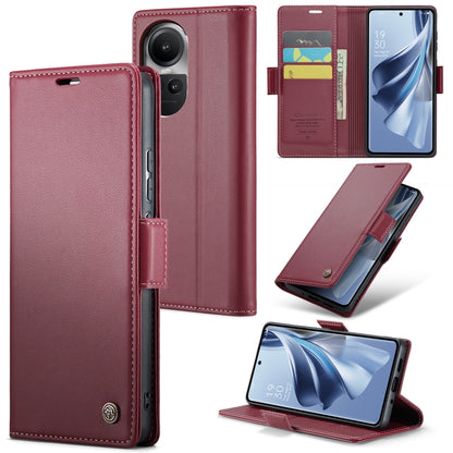 CaseMe 023 Butterfly Buckle Litchi Texture RFID Anti-theft Leather Phone Case, For OPPO Reno8 T 4G, For OPPO A57 4G Global/A57s 4G Global, For OPPO Reno10 5G Global／Reno10 Pro Global, For OPPO A77 4G Global / A57e 4G