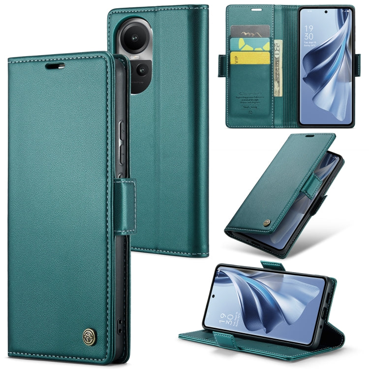 CaseMe 023 Butterfly Buckle Litchi Texture RFID Anti-theft Leather Phone Case, For OPPO Reno8 T 4G, For OPPO A57 4G Global/A57s 4G Global, For OPPO Reno10 5G Global／Reno10 Pro Global, For OPPO A77 4G Global / A57e 4G