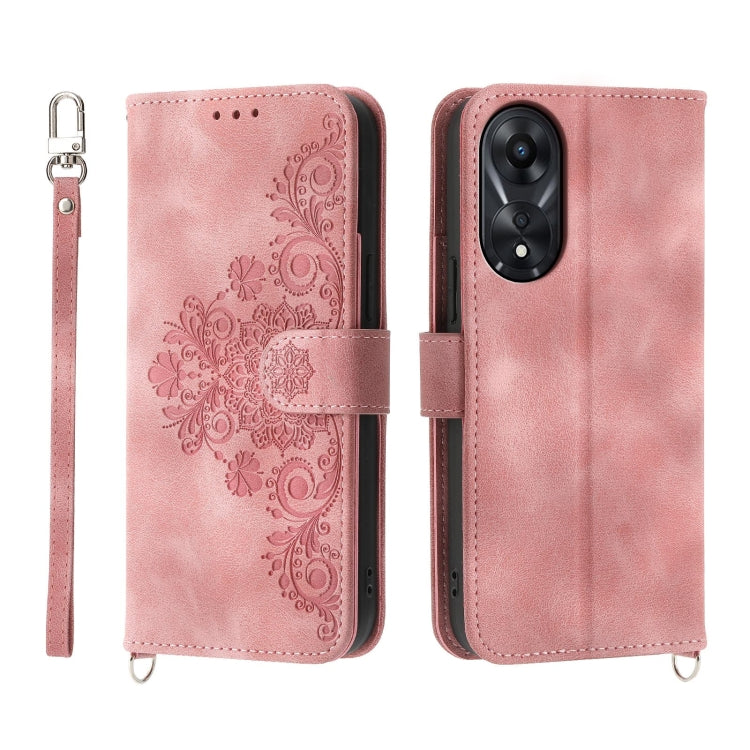 Skin Feel Flowers Embossed Wallet Leather Phone Case, For OPPO A58 4G, For OPPO Reno10 Global / Reno10 Pro Global, For OPPO Reno10 Pro+ 5G, For OPPO A78 5G Global/A58x Global/A1x 5G